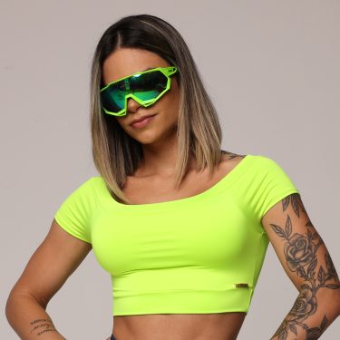 CROPPED CIGANINHA AMARELO NEON