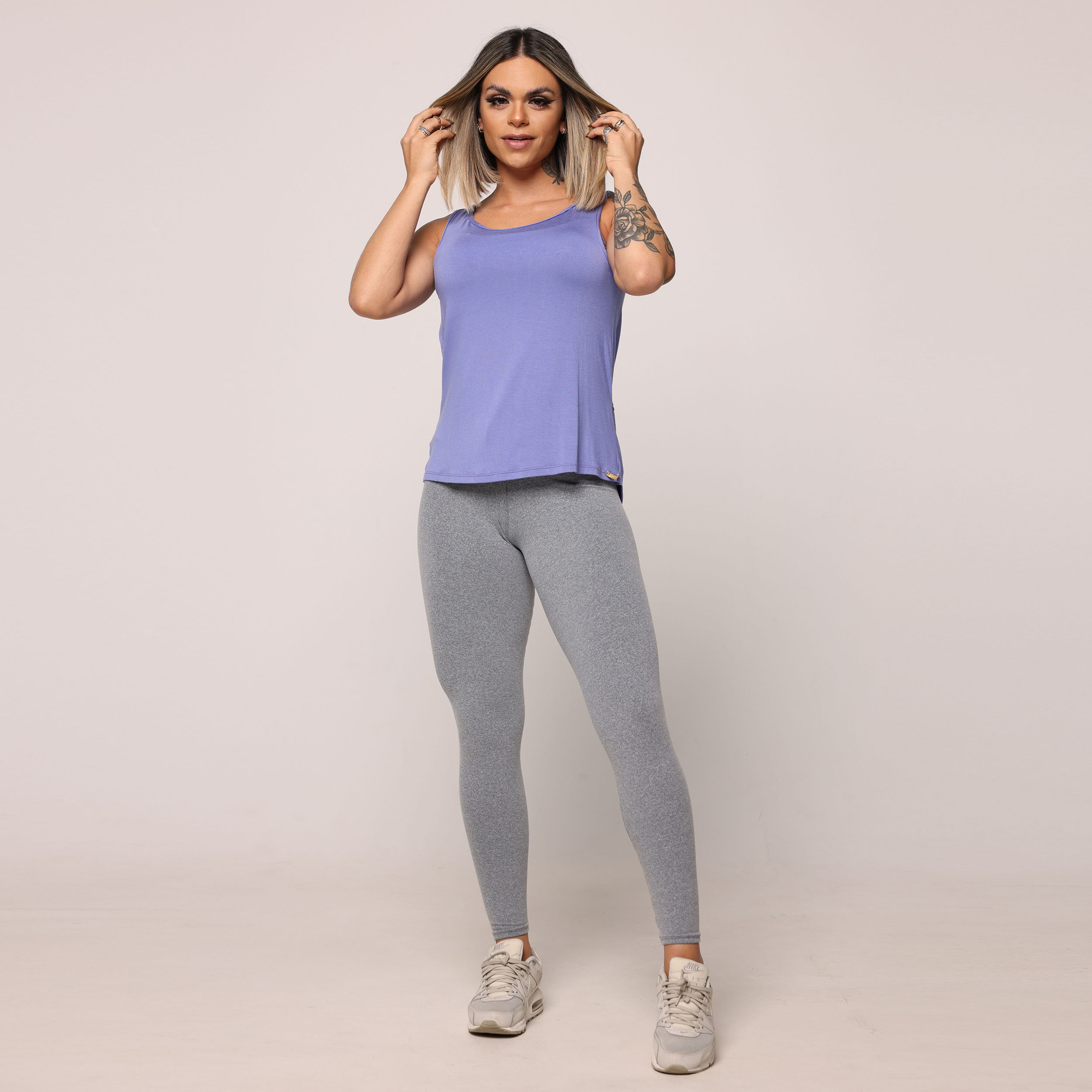 CAMISETA VENEZA DE VISCOSE AZUL - Imagem 4