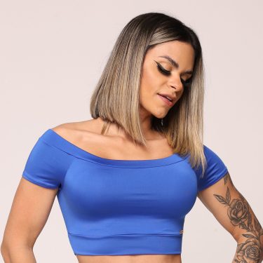 CROPPED CIGANINHA AZUL SAFIRA