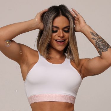 TOP TORINO BRANCO COM ELÁSTICO ROSÊ