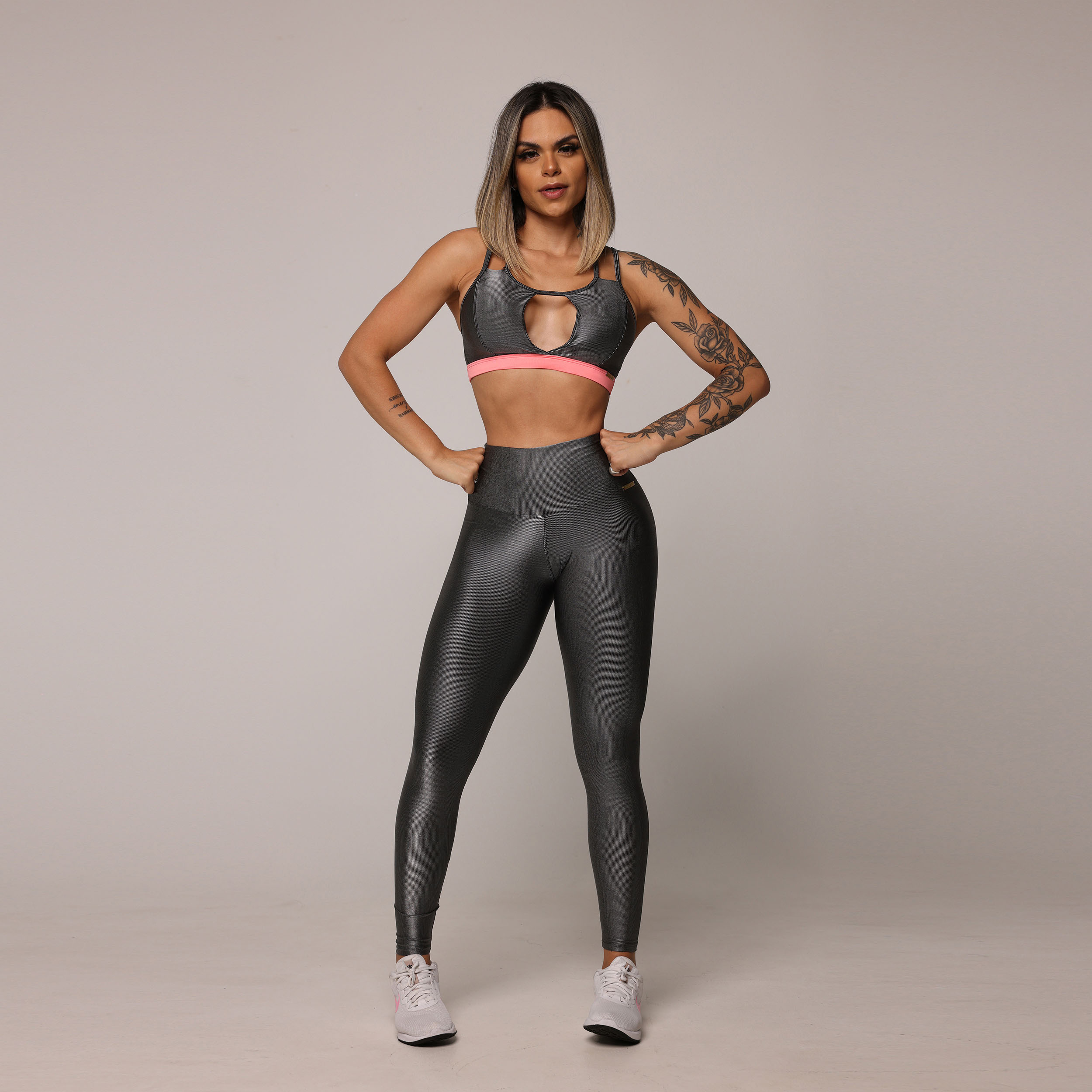 LEGGING COMUM GLOSSY GRAFITE - Imagem 7