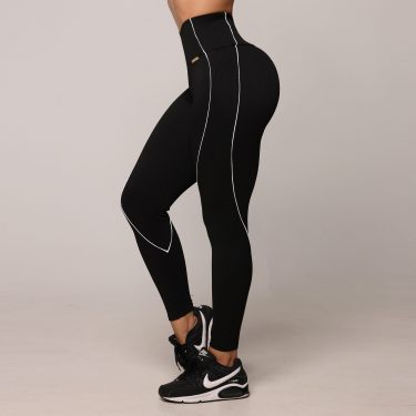 LEGGING HOPE EMPINA BUMBUM JACQUARD 3D BLACK