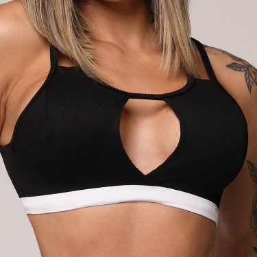 TOP FLORENÇA JACQUARD 3D BLACK