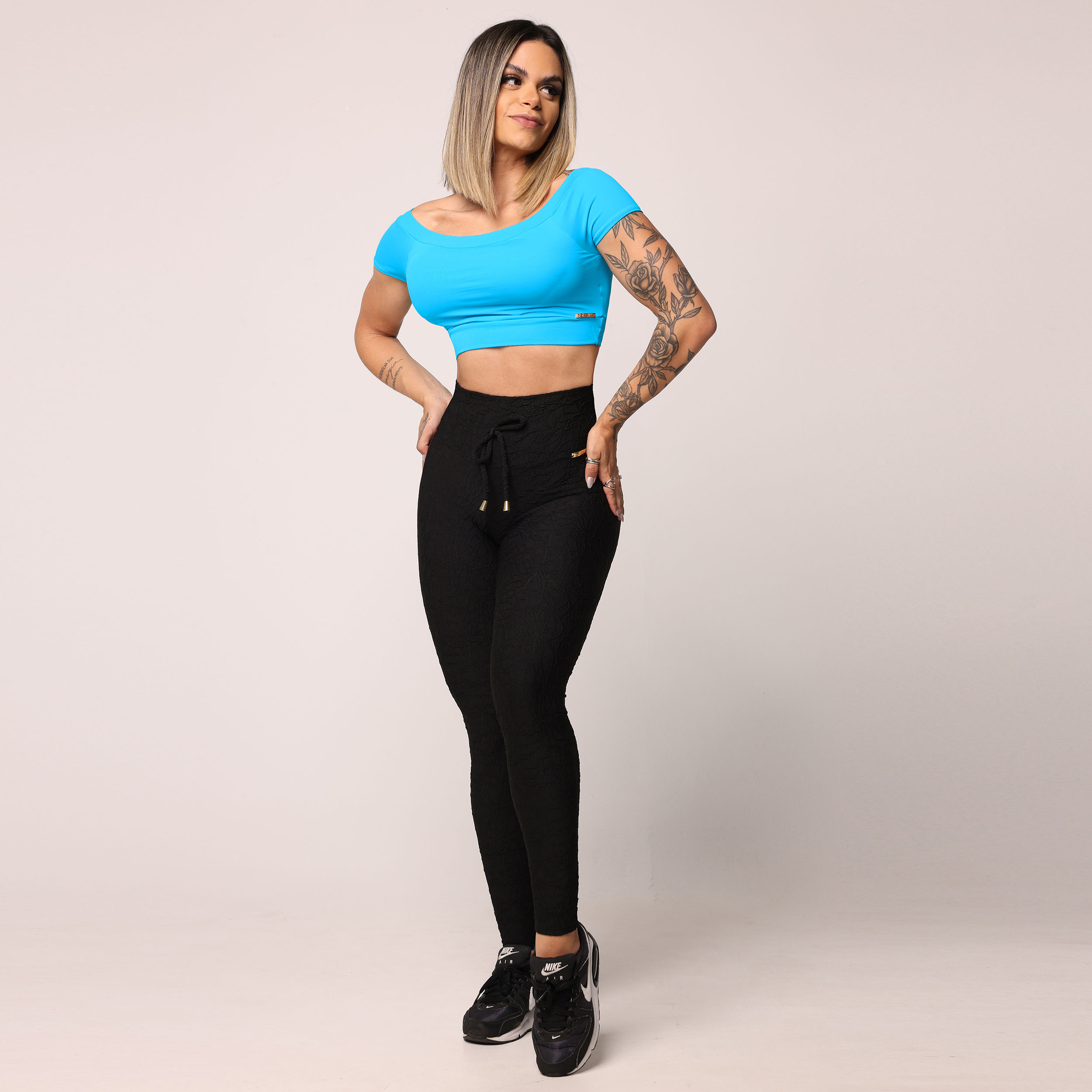 LEGGING EMPINA BUMBUM JACQUARD PERLÊ PRETO - Imagem 8