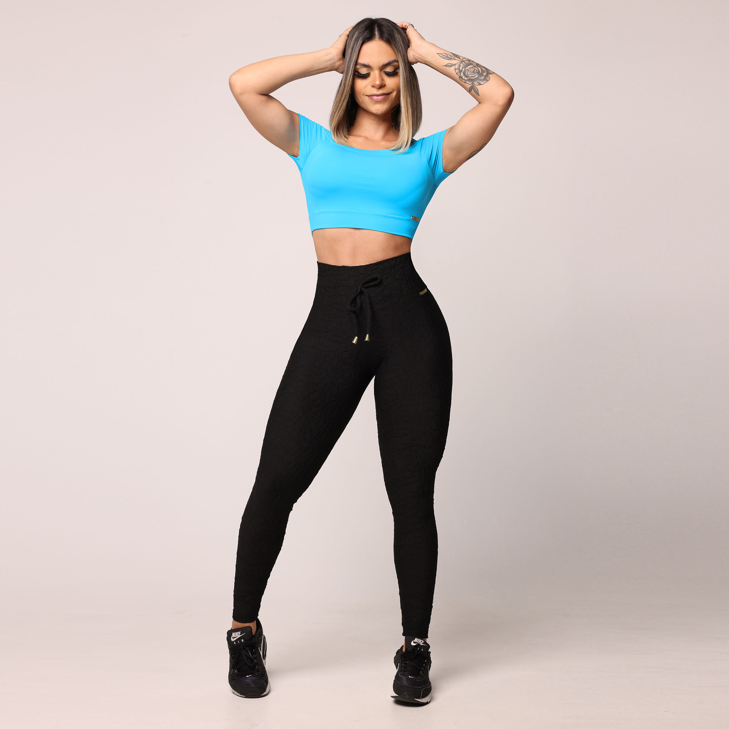 LEGGING EMPINA BUMBUM JACQUARD PERLÊ PRETO - Imagem 9