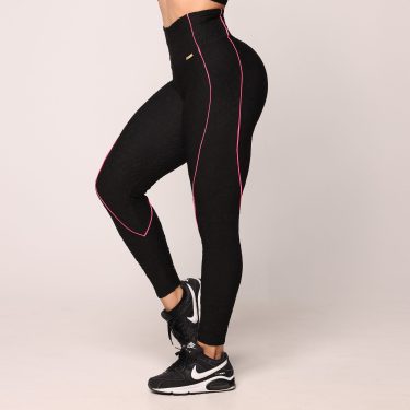 LEGGING HOPE COMUM JACQUARD PERLÊ PRETO