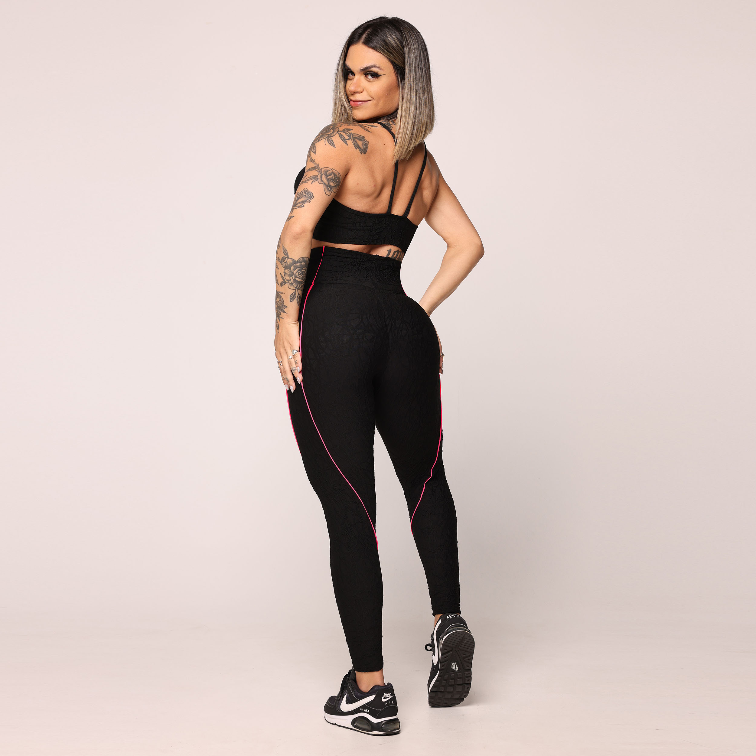 LEGGING HOPE COMUM JACQUARD PERLÊ PRETO - Imagem 6