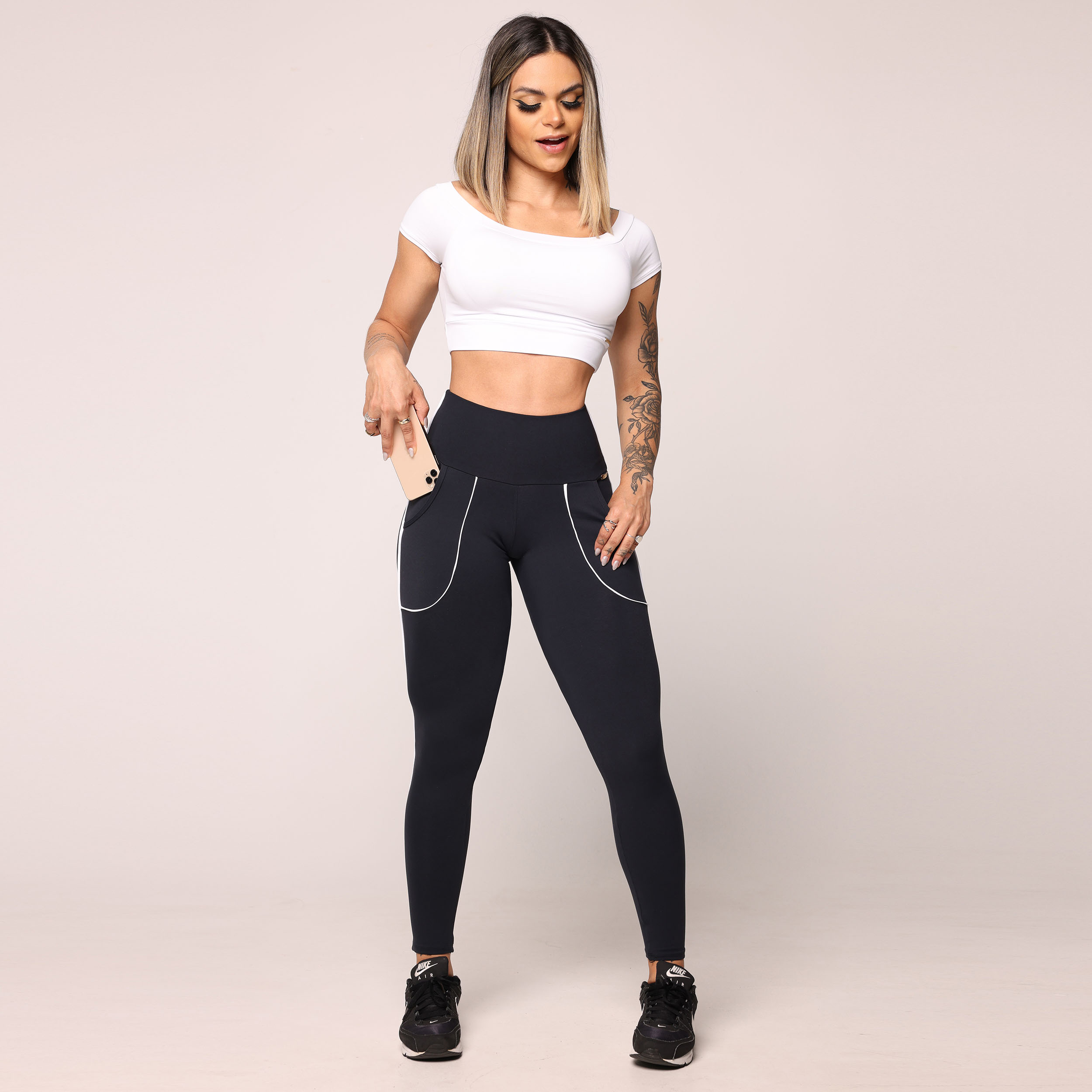 LEGGING CELULAR EMPINA BUMBUM PRETA - Imagem 7