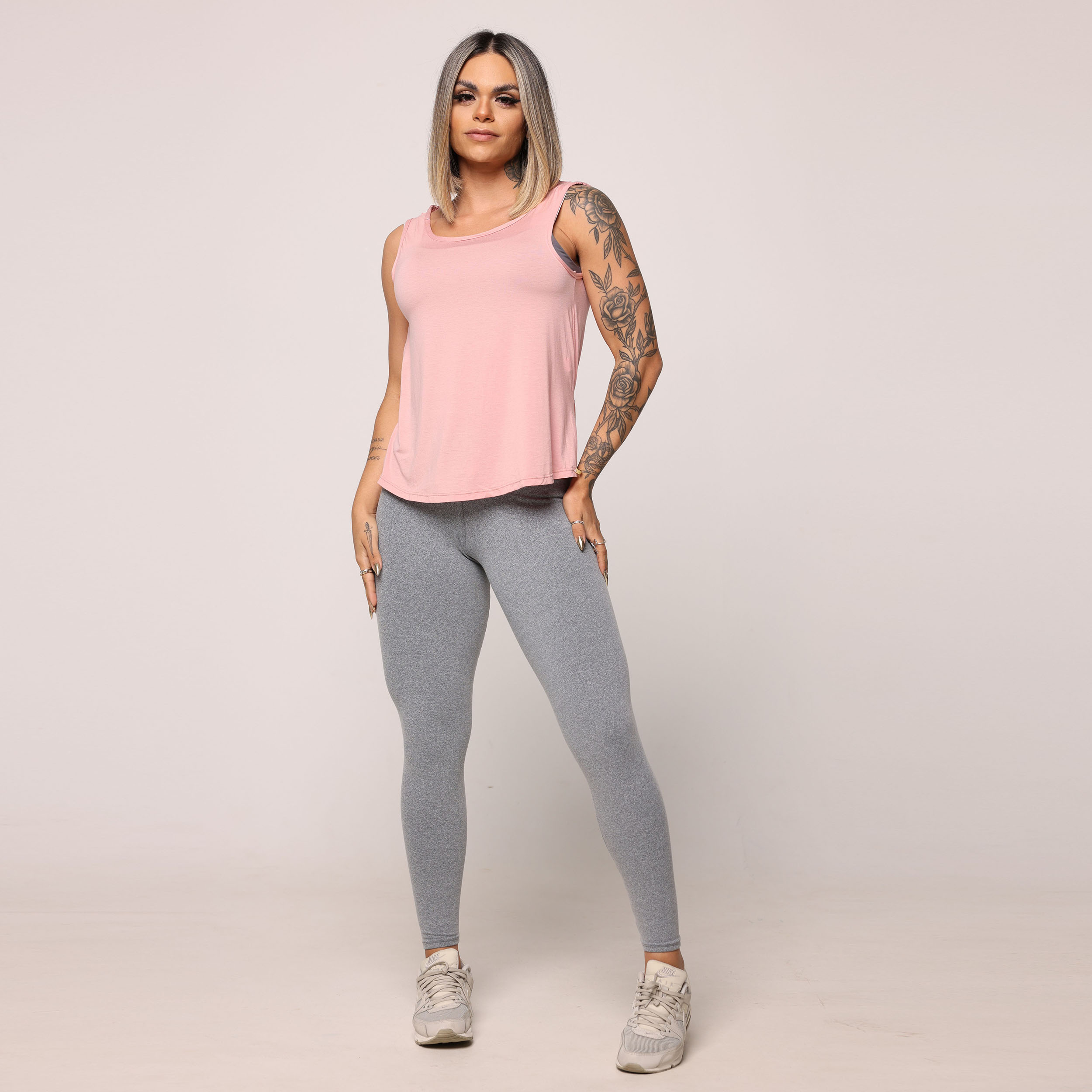 CAMISETA VENEZA DE VISCOSE ROSÊ - Imagem 4