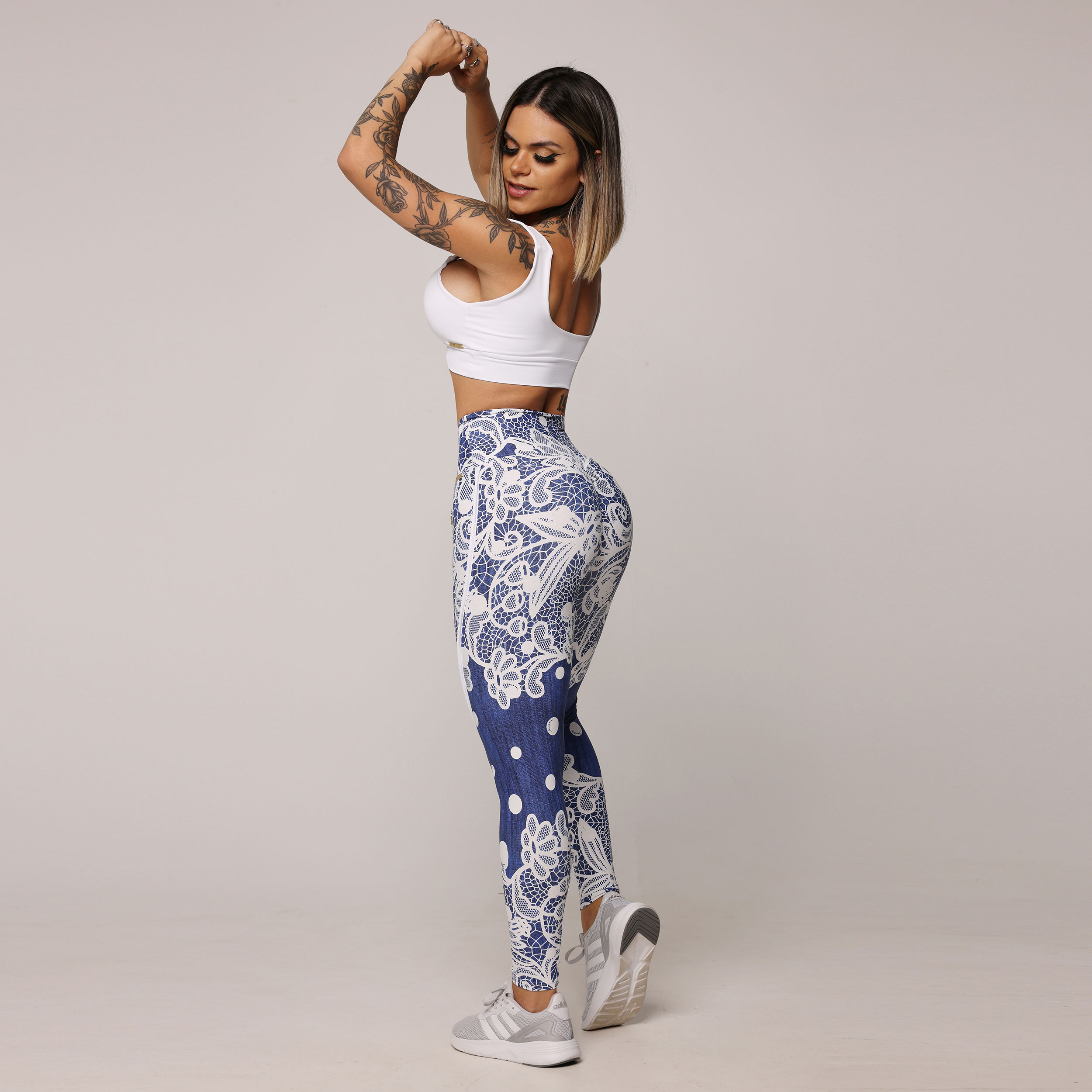 LEGGING RECORTE EMPINA BUMBUM JEANS VINTAGE EXCLUSIVA - Imagem 7