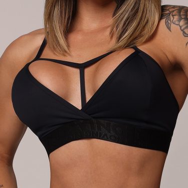 TOP MOVING COM ELÁSTICO PRETO ABSOLUTO