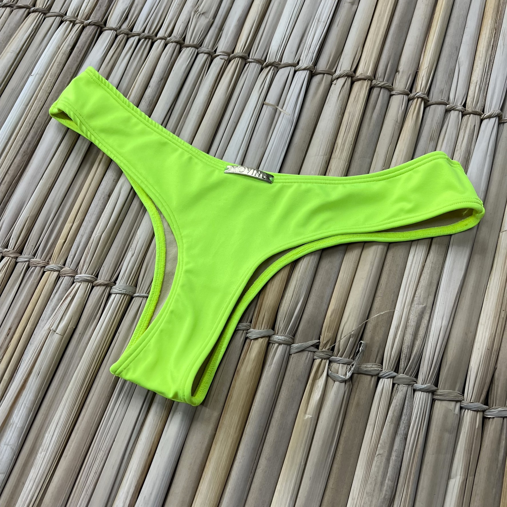 BIQUÍNI CORTININHA AMARELO NEON COM AZUL - Imagem 5