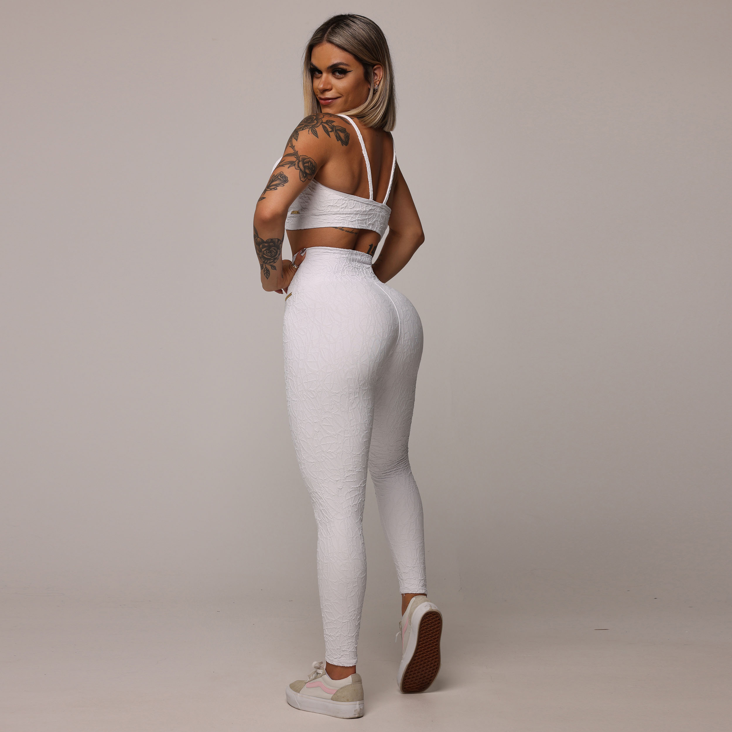 LEGGING COMUM JACQUARD PERLÊ BRANCO - Imagem 7