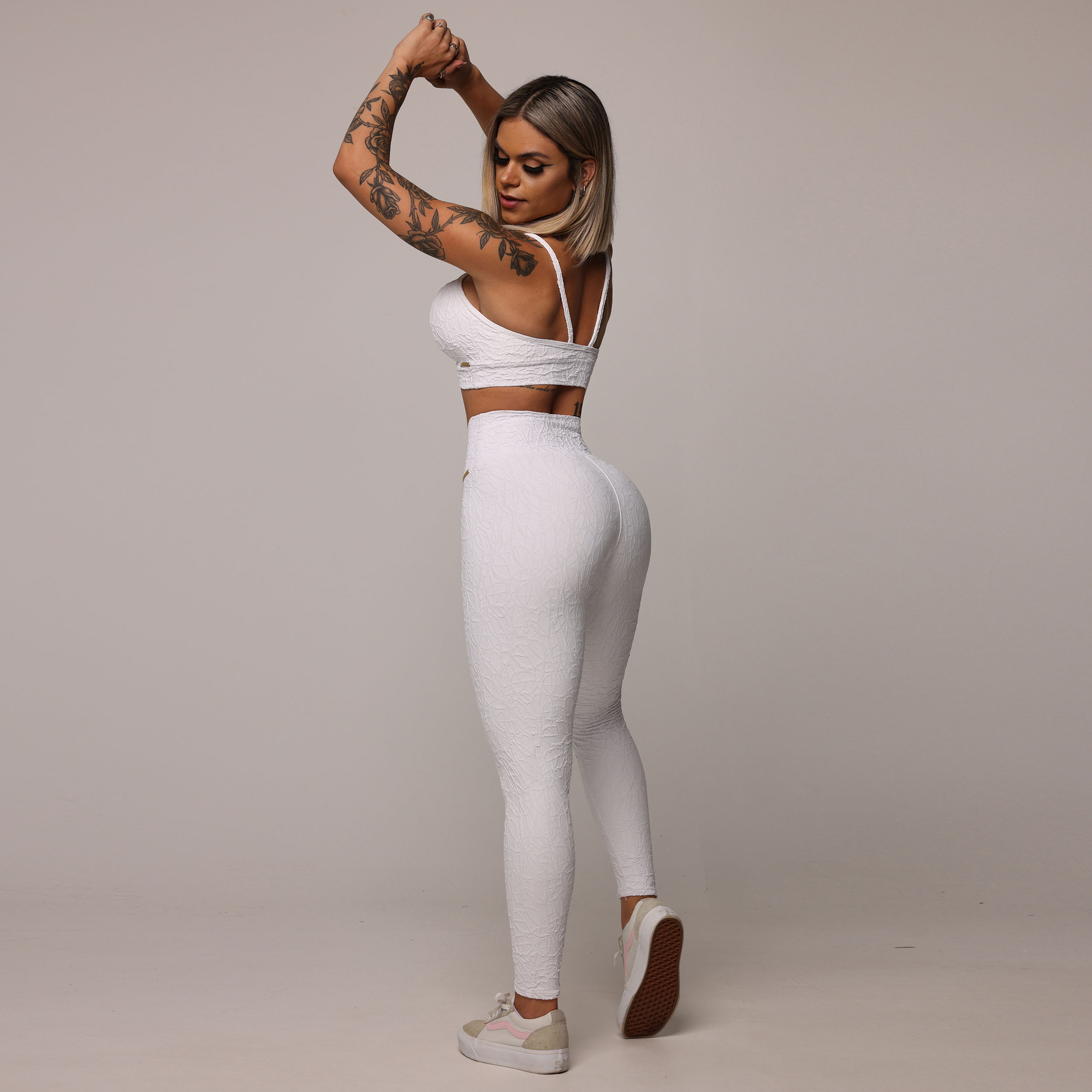 LEGGING COMUM JACQUARD PERLÊ BRANCO - Imagem 9