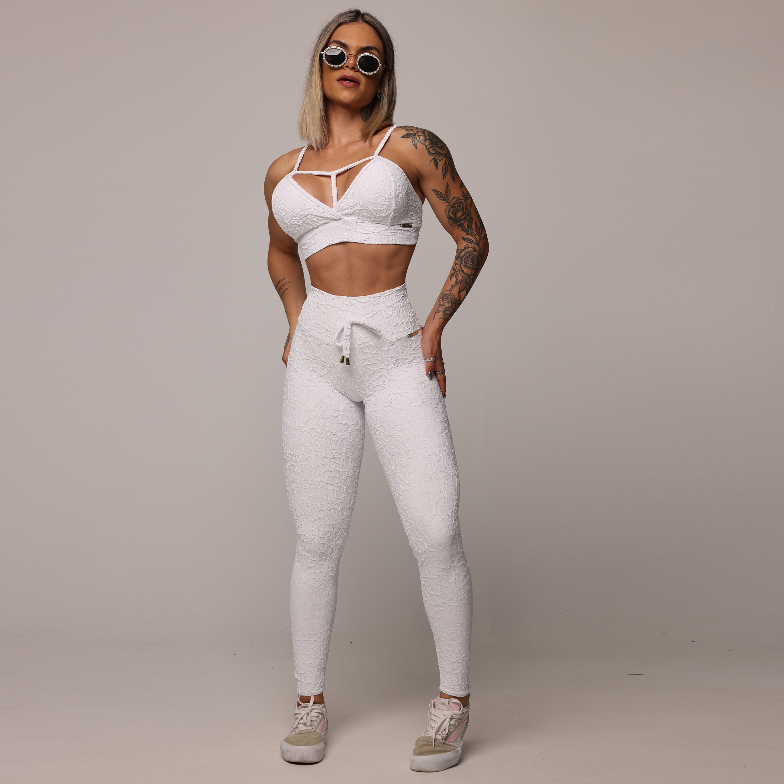 LEGGING EMPINA BUMBUM JACQUARD PERLÊ BRANCO - Imagem 7