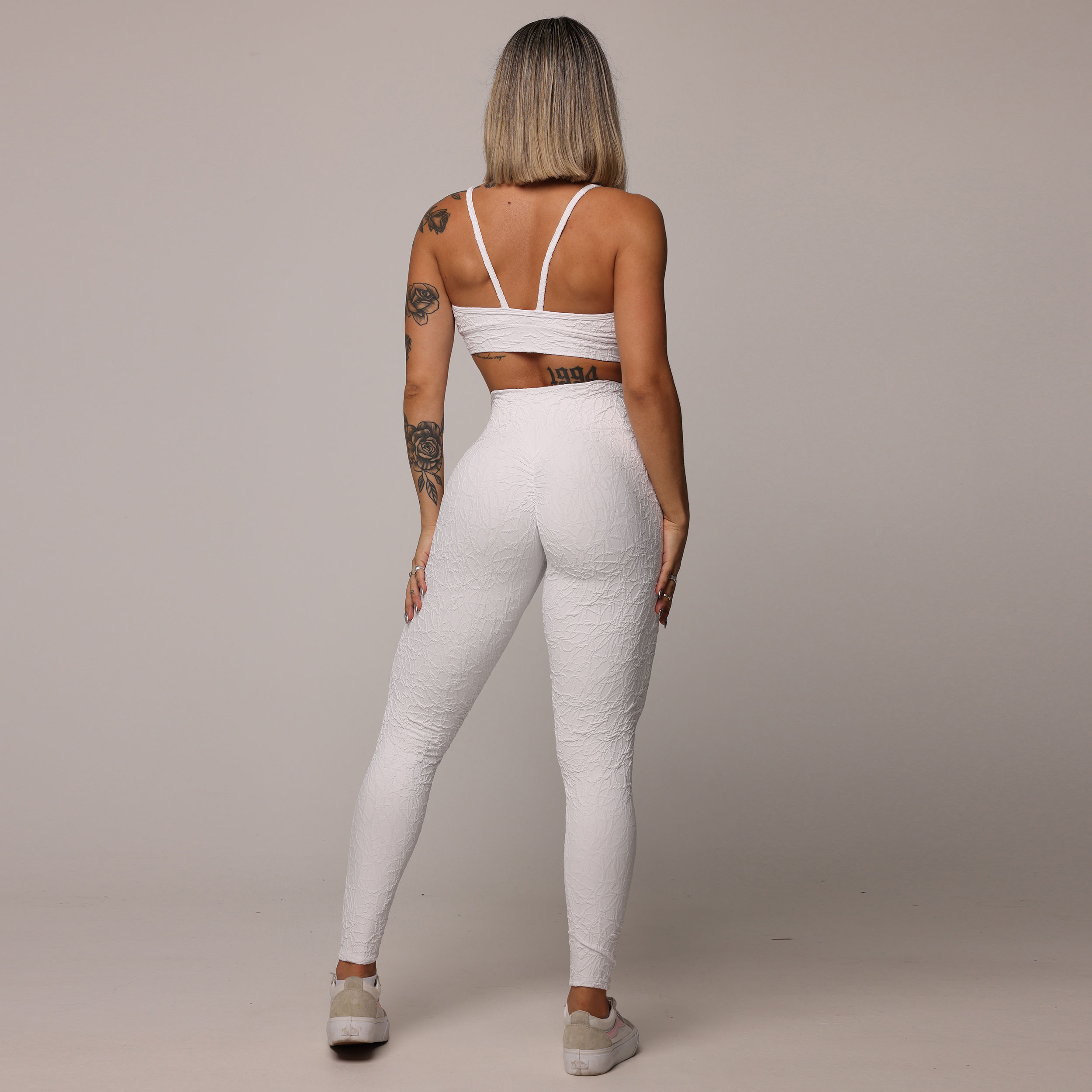 LEGGING EMPINA BUMBUM JACQUARD PERLÊ BRANCO - Imagem 8