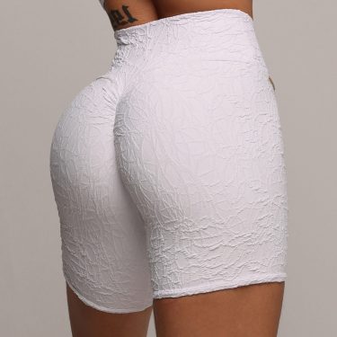 SHORT EMPINA BUMBUM JACQUARD PERLÊ BRANCO