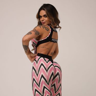 MACACÃO NOCAUTE EMPINA BUMBUM PINK TRIBAL EXCLUSIVO