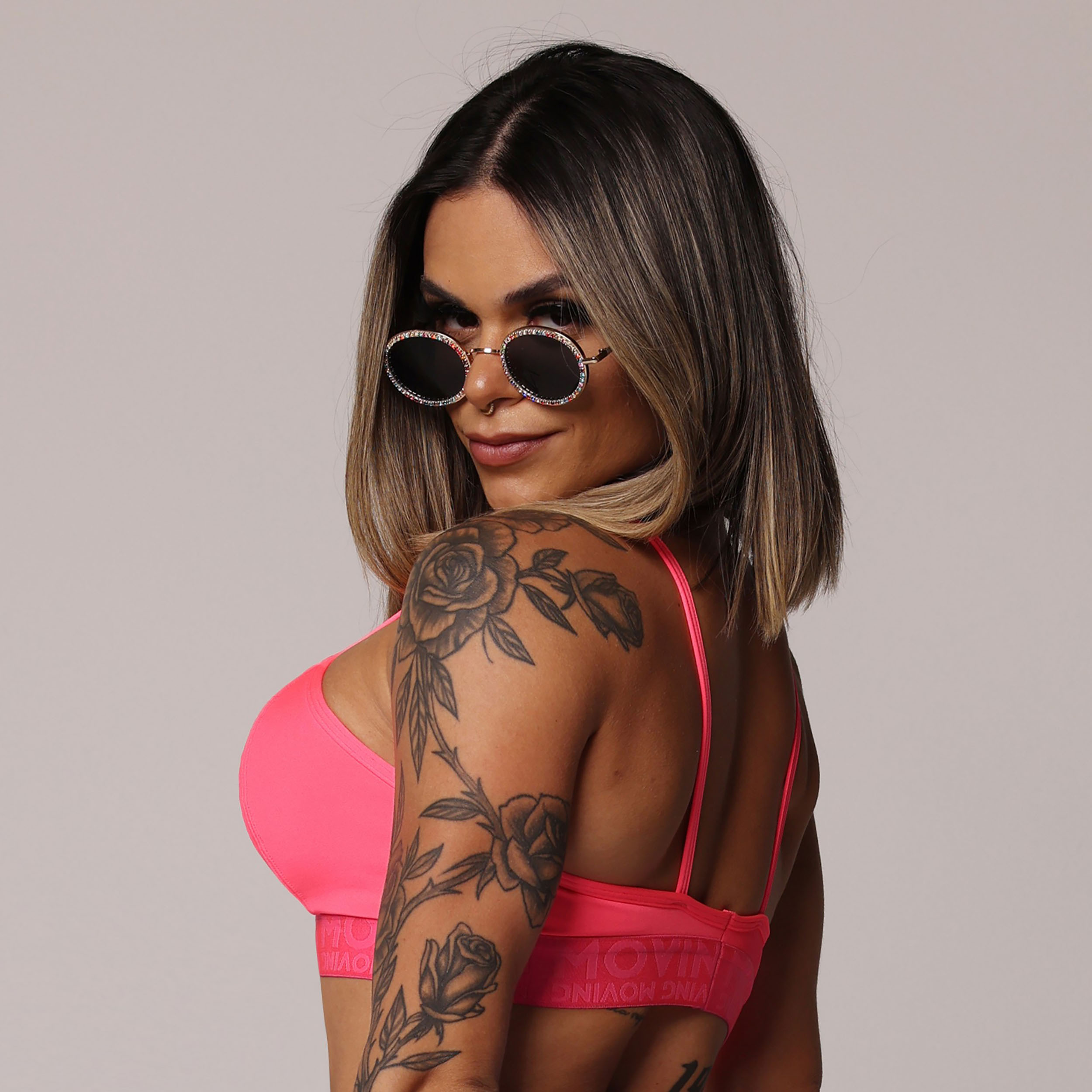 TOP MOVING ROSA FLÚOR COM ELÁSTICO ROSA - Imagem 3