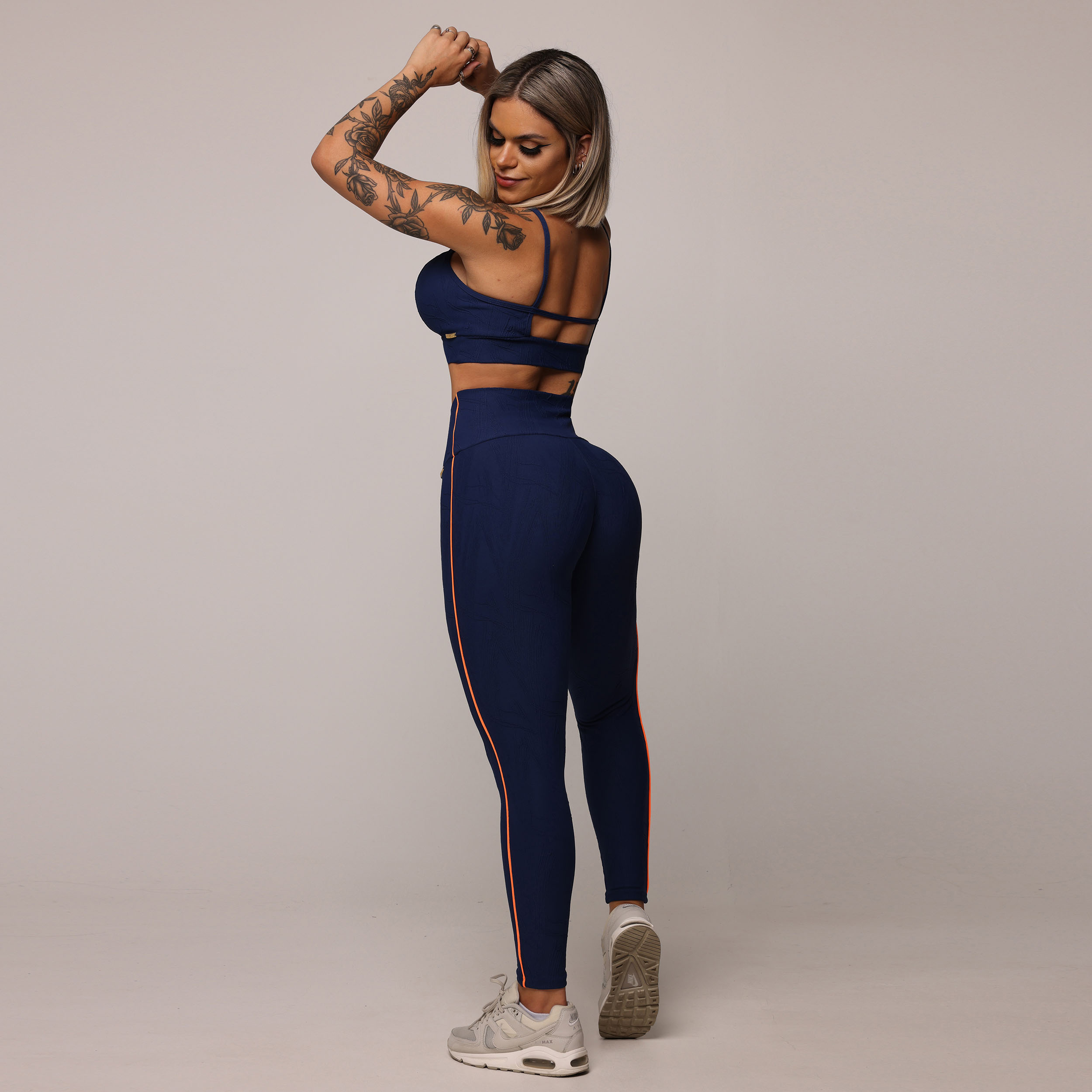 LEGGING JUMP COMUM JACQUARD GRAFIATO AZUL MARINHO - Imagem 9