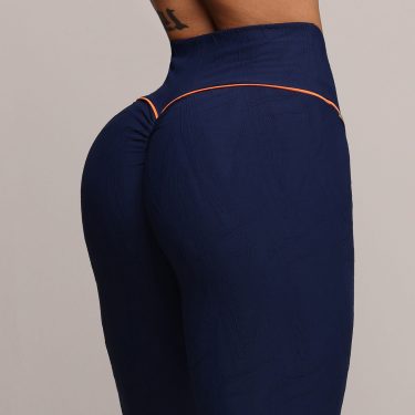 LEGGING WALK EMPINA BUMBUM JACQUARD GRAFIATO AZUL MARINHO