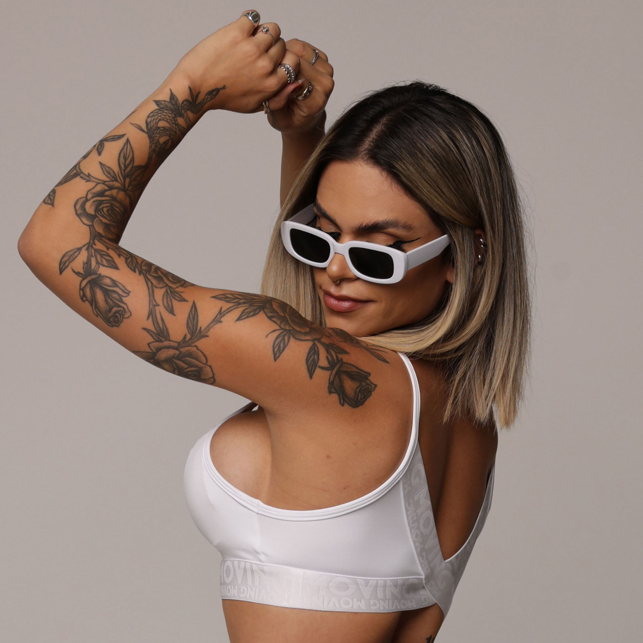 TOP MILANO BRANCO COM ELÁSTICO BRANCO - Imagem 3