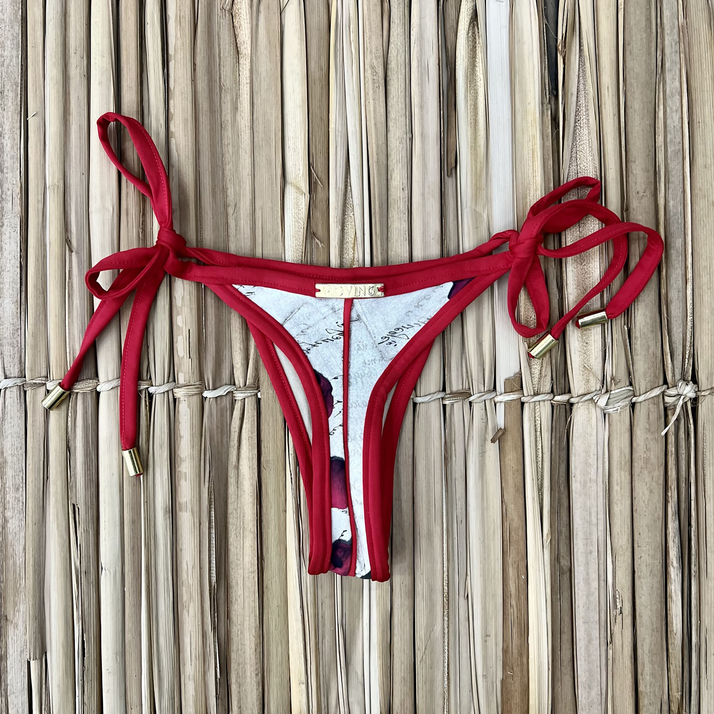 BIQUÍNI CORTININHA CARTAS DE AMOR COM VERMELHO EXCLUSIVO - Imagem 4