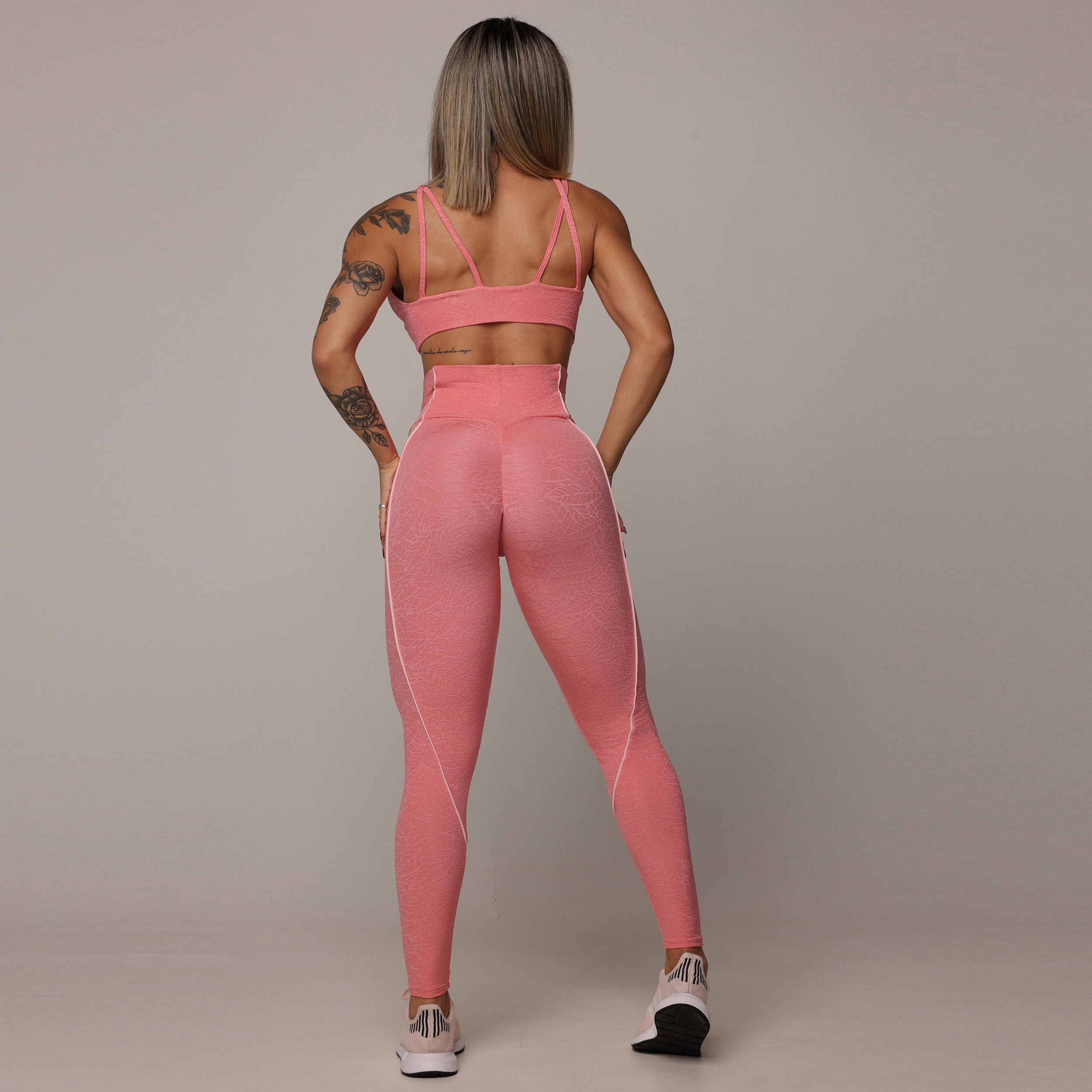 LEGGING HOPE EMPINA BUMBUM JACQUARD NATURE PEACH - Imagem 4