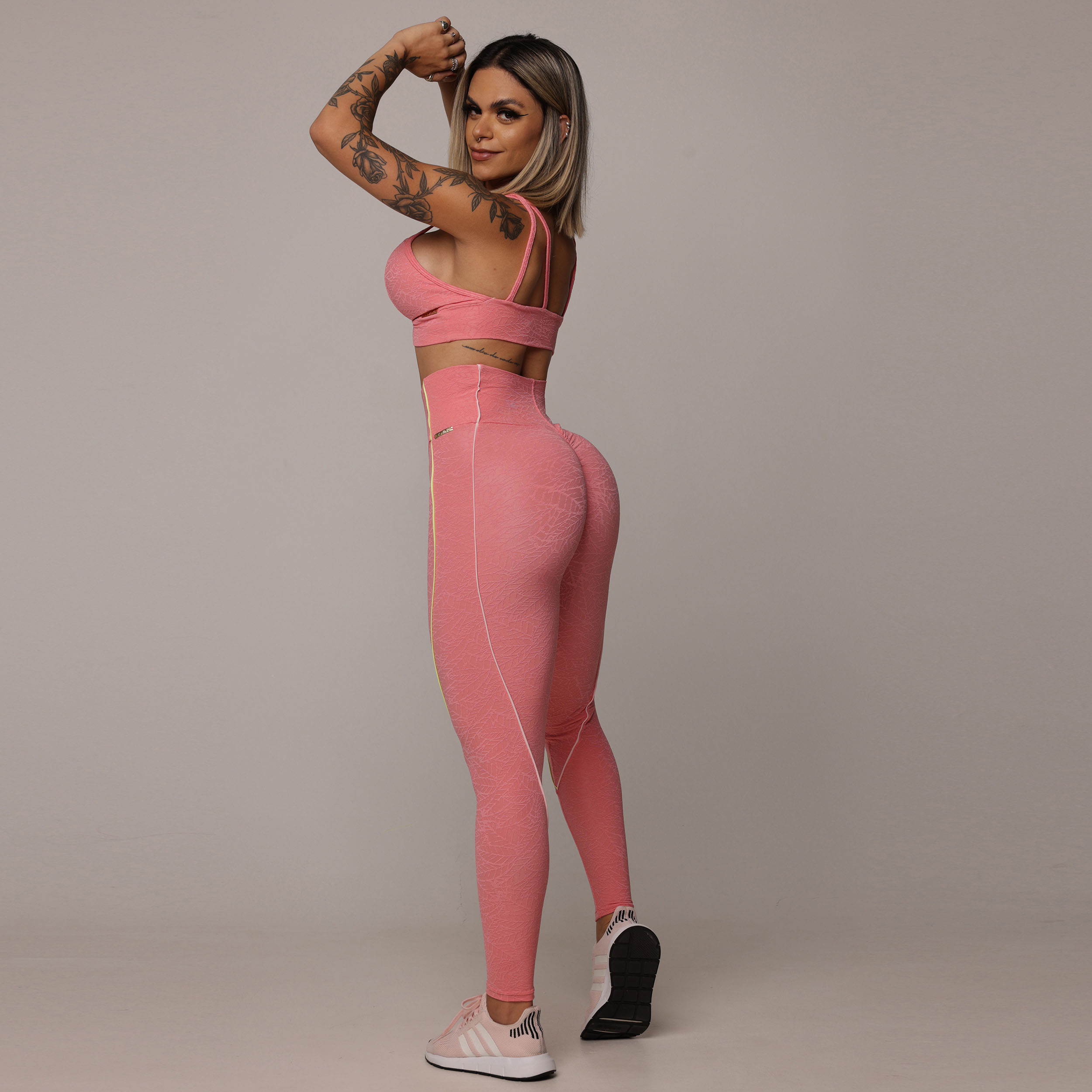 LEGGING HOPE EMPINA BUMBUM JACQUARD NATURE PEACH - Imagem 6