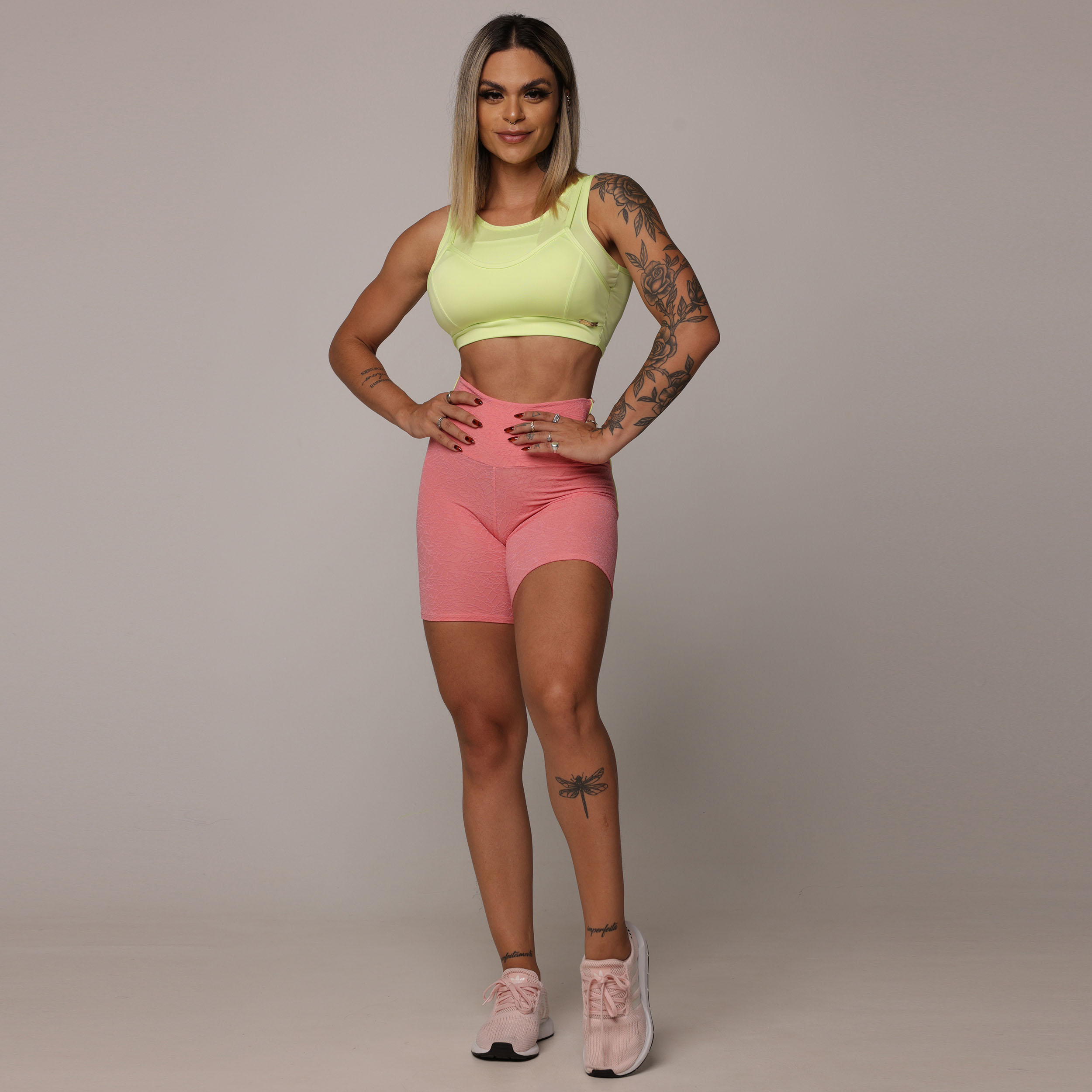 SHORT BOLSINHO EMPINA BUMBUM JACQUARD NATURE PEACH - Imagem 6