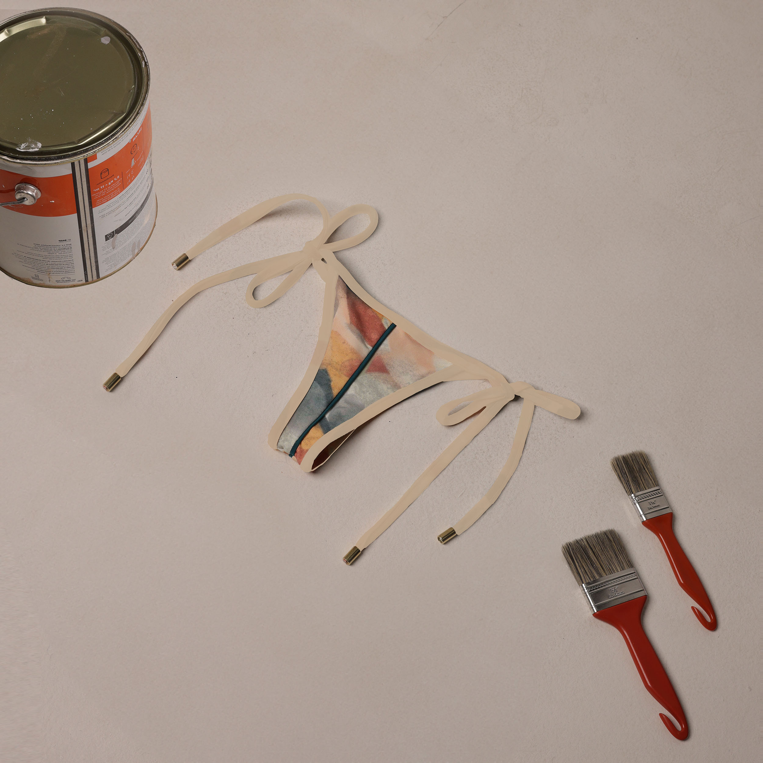 BIQUÍNI CORTININHA BRUSH PAINTING EXCLUSIVO - Imagem 4