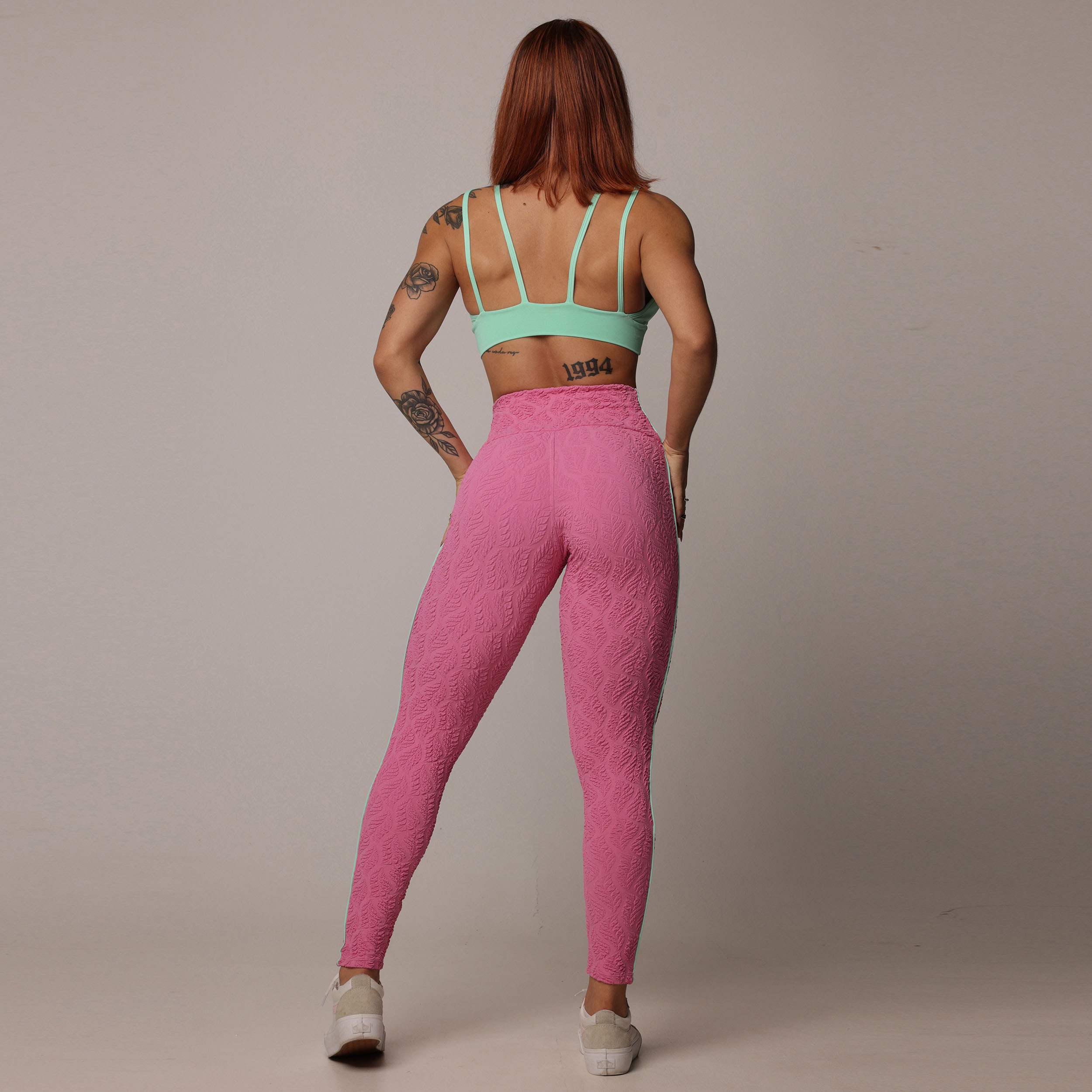 LEGGING JUMP COMUM JACQUARD BIO ROSA - Imagem 6