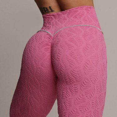 LEGGING WALK EMPINA BUMBUM JACQUARD BIO ROSA