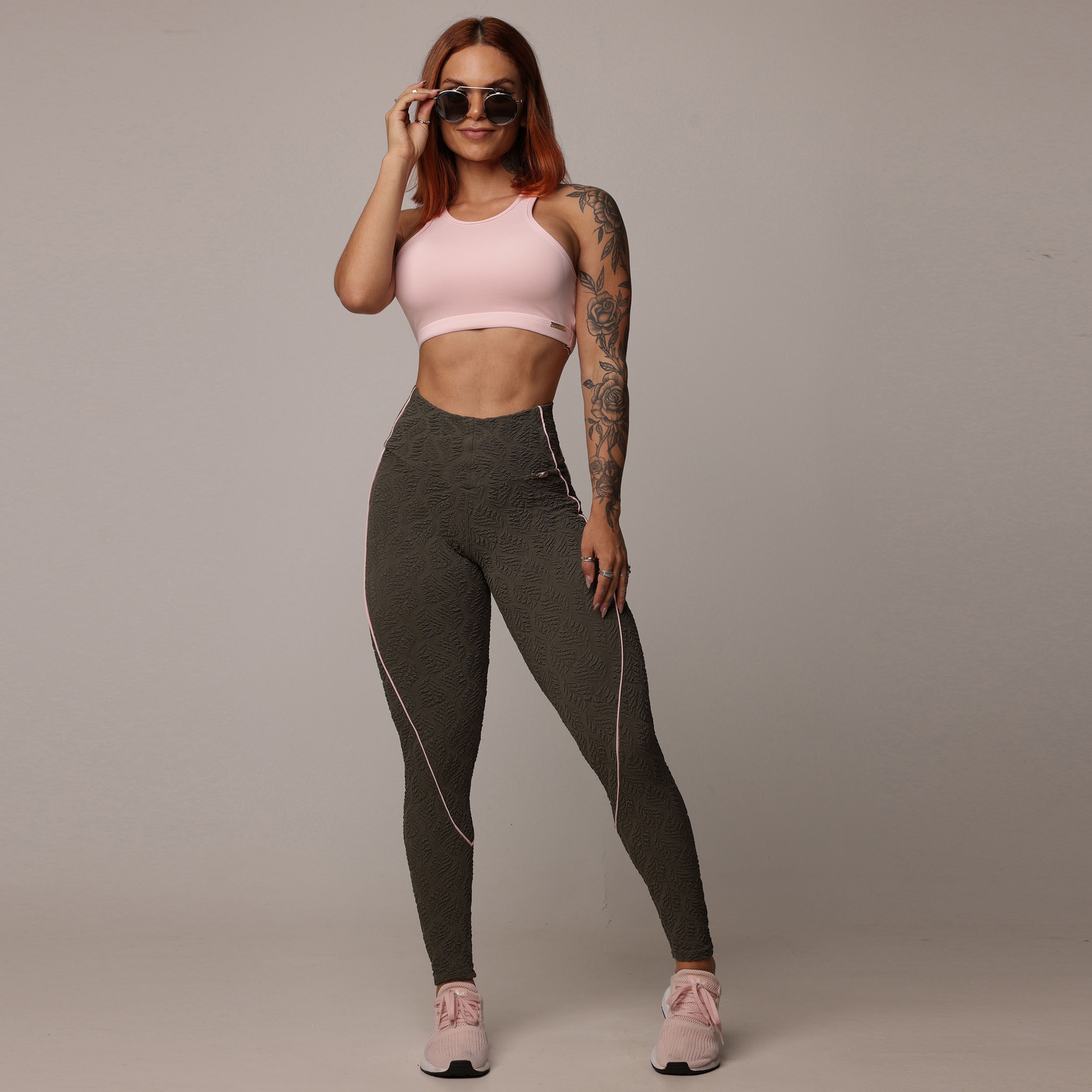 LEGGING HOPE EMPINA BUMBUM JACQUARD BIO VERDE MILITAR - Imagem 7