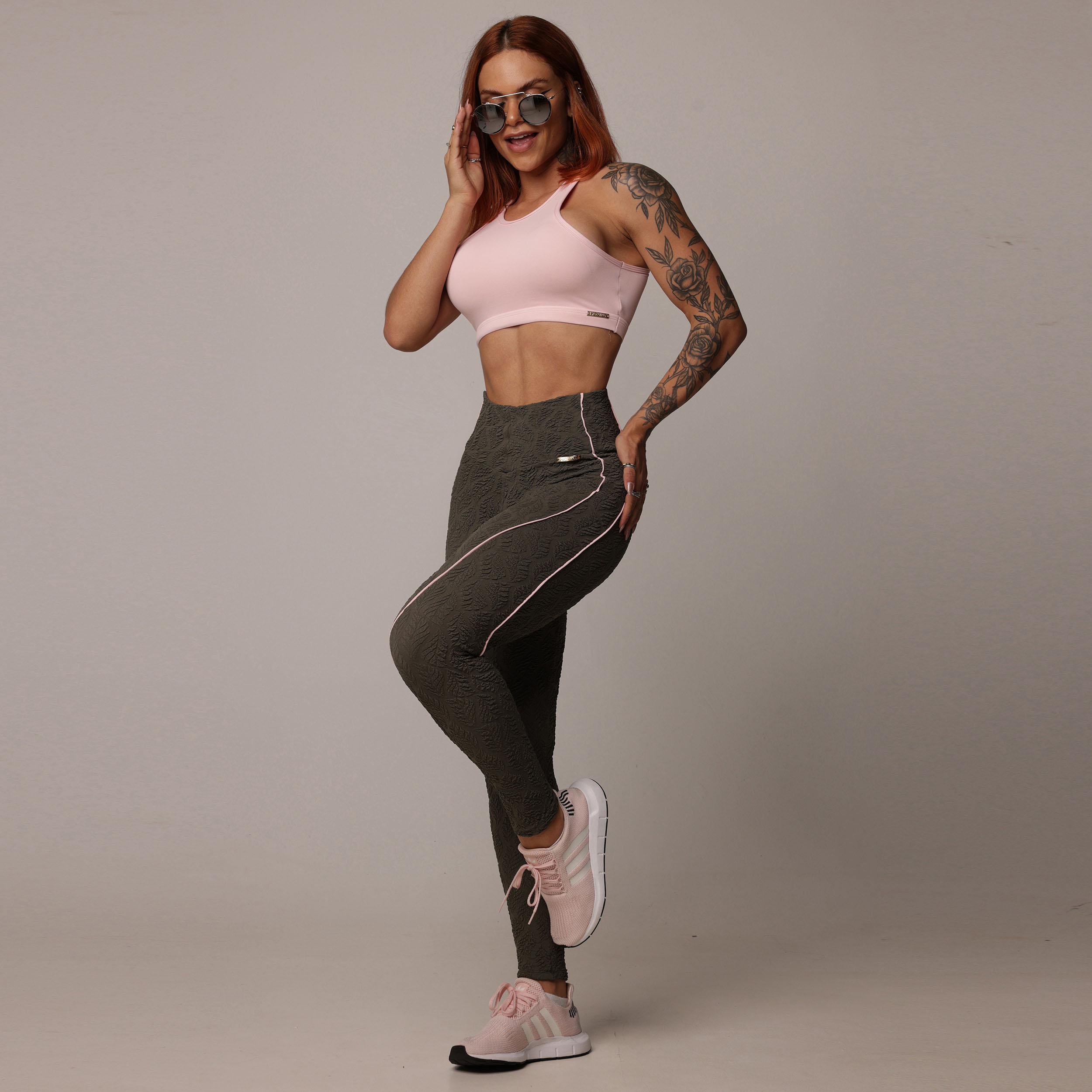 LEGGING HOPE EMPINA BUMBUM JACQUARD BIO VERDE MILITAR - Imagem 9