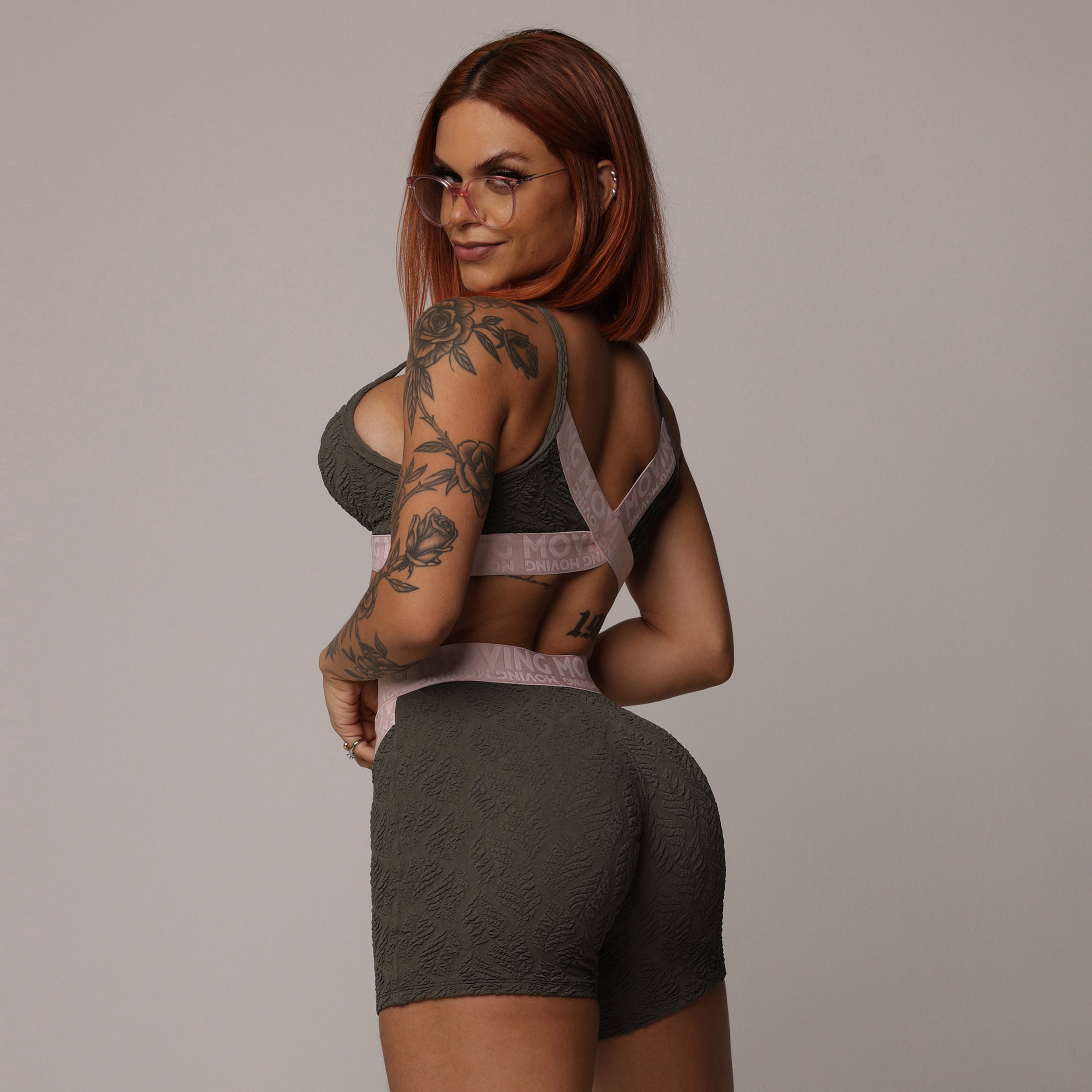 SHORT HIT JACQUARD BIO VERDE MILITAR - Imagem 4