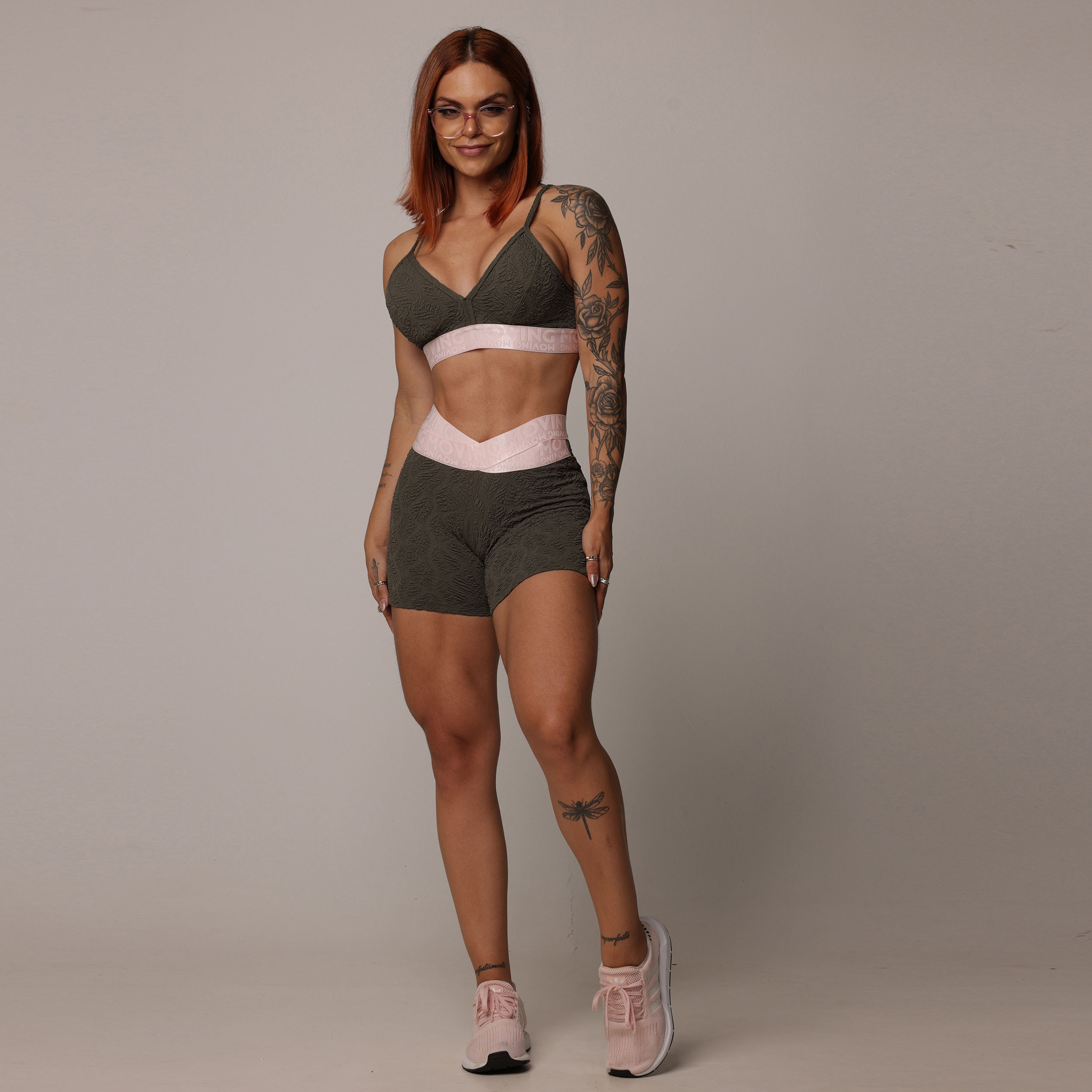 SHORT HIT JACQUARD BIO VERDE MILITAR - Imagem 6