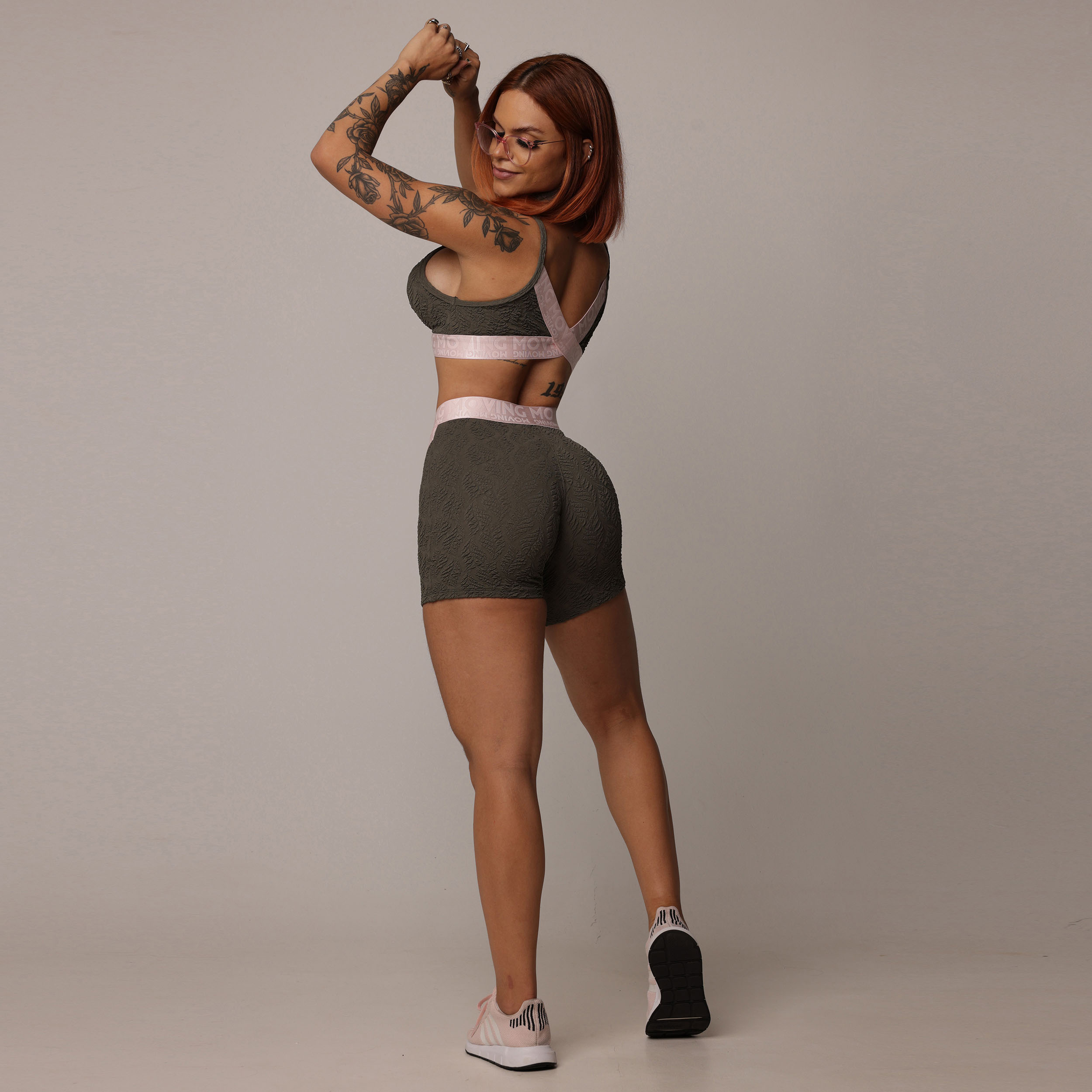 SHORT HIT JACQUARD BIO VERDE MILITAR - Imagem 7