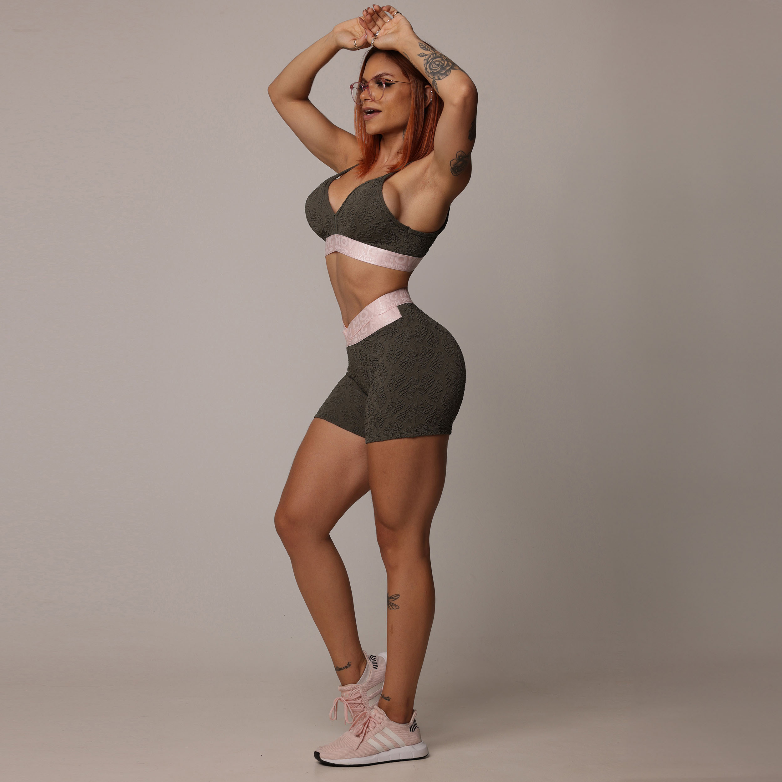 SHORT HIT JACQUARD BIO VERDE MILITAR - Imagem 8