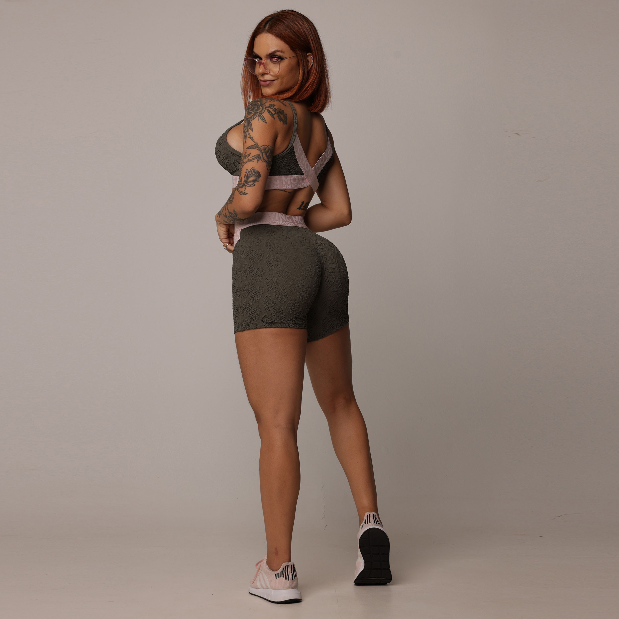 SHORT HIT JACQUARD BIO VERDE MILITAR - Imagem 11