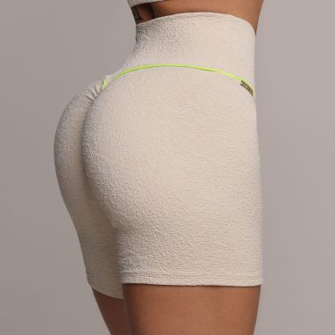 SHORT EMPINA BUMBUM JACQUARD FLUFFY CREAM