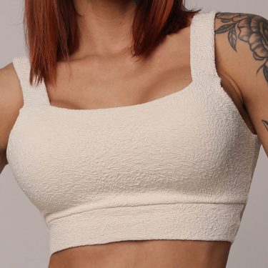 TOP FAIXA JACQUARD FLUFFY CREAM