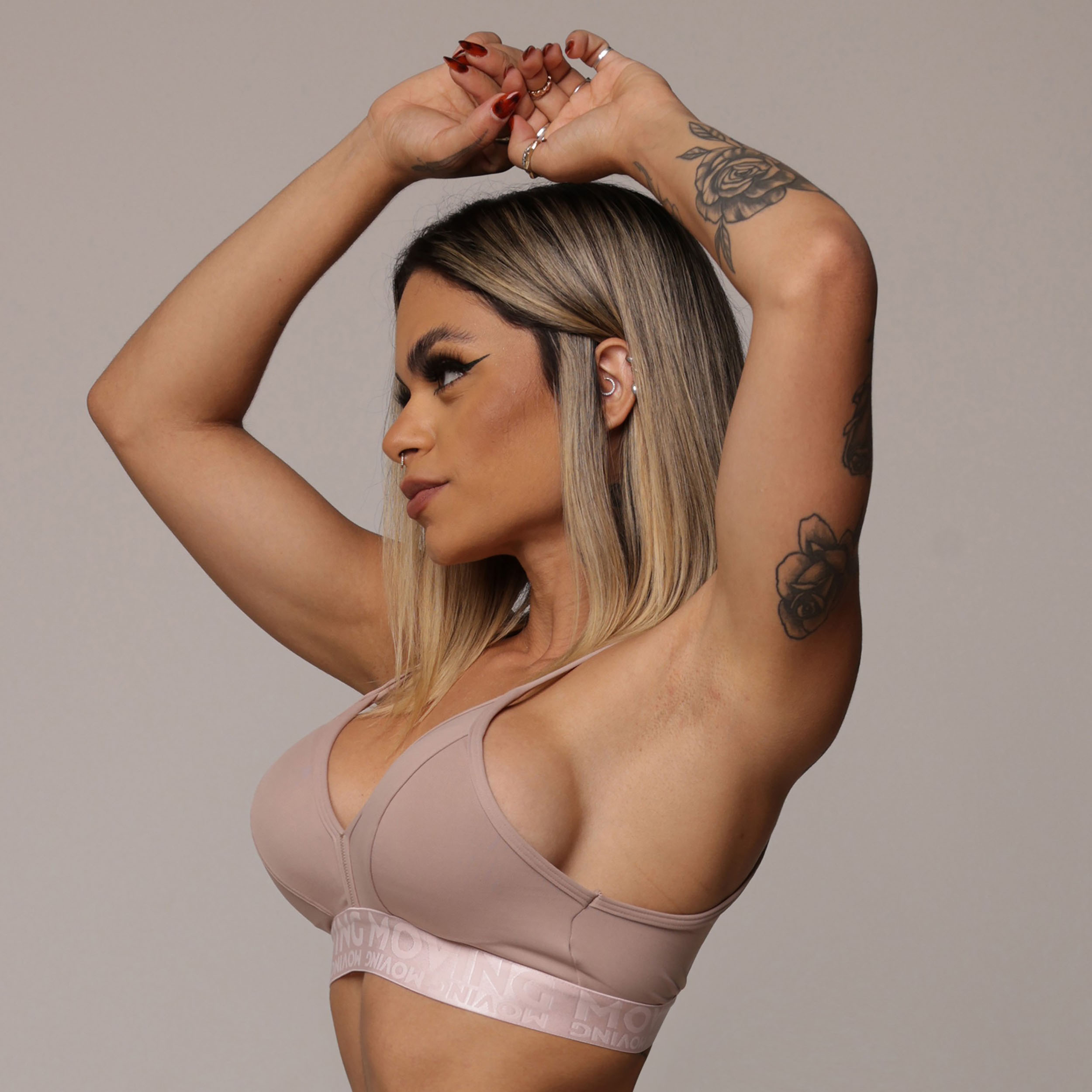 TOP MILANO NUDE COM ELÁSTICO ROSA BLUSH - Imagem 3