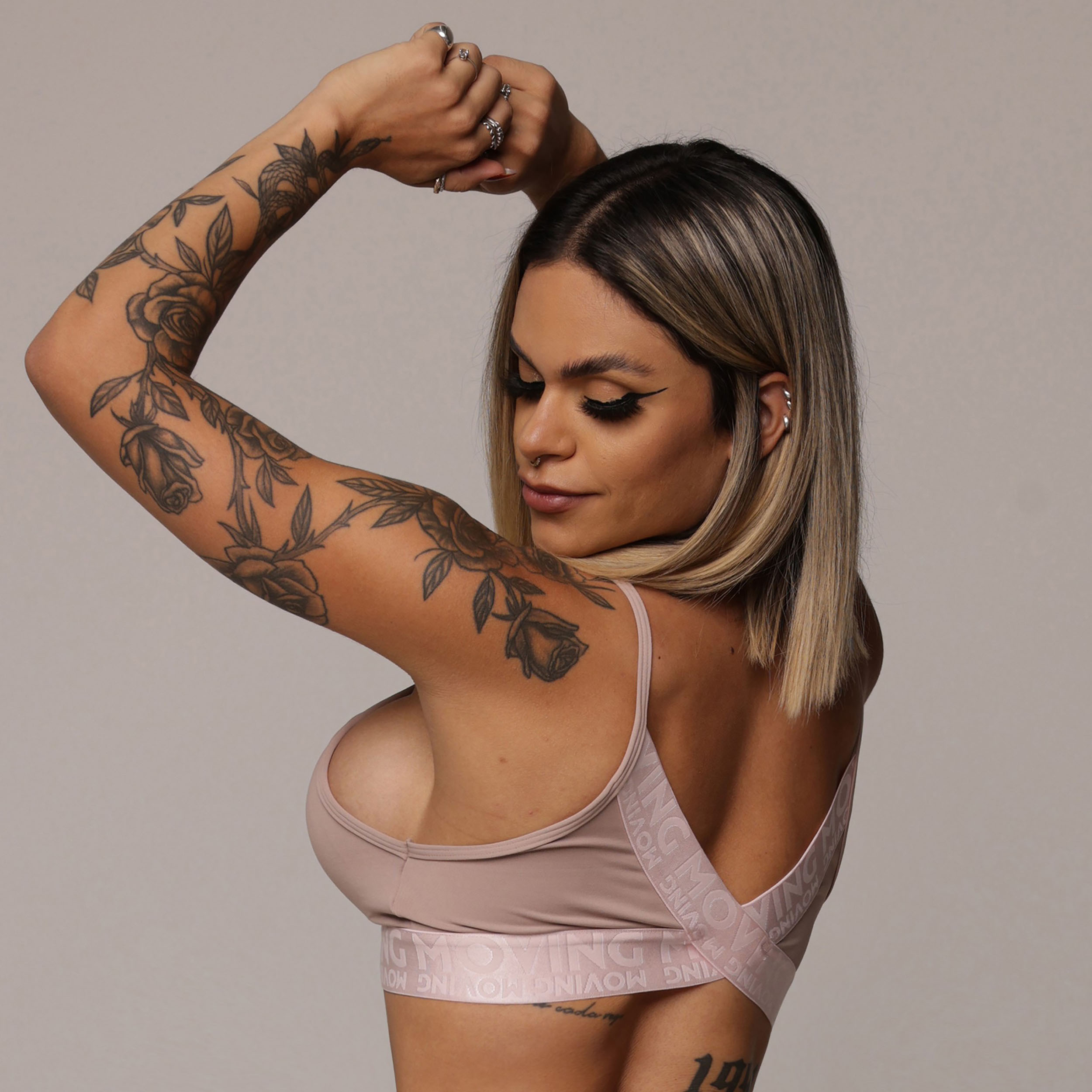 TOP MILANO NUDE COM ELÁSTICO ROSA BLUSH - Imagem 4