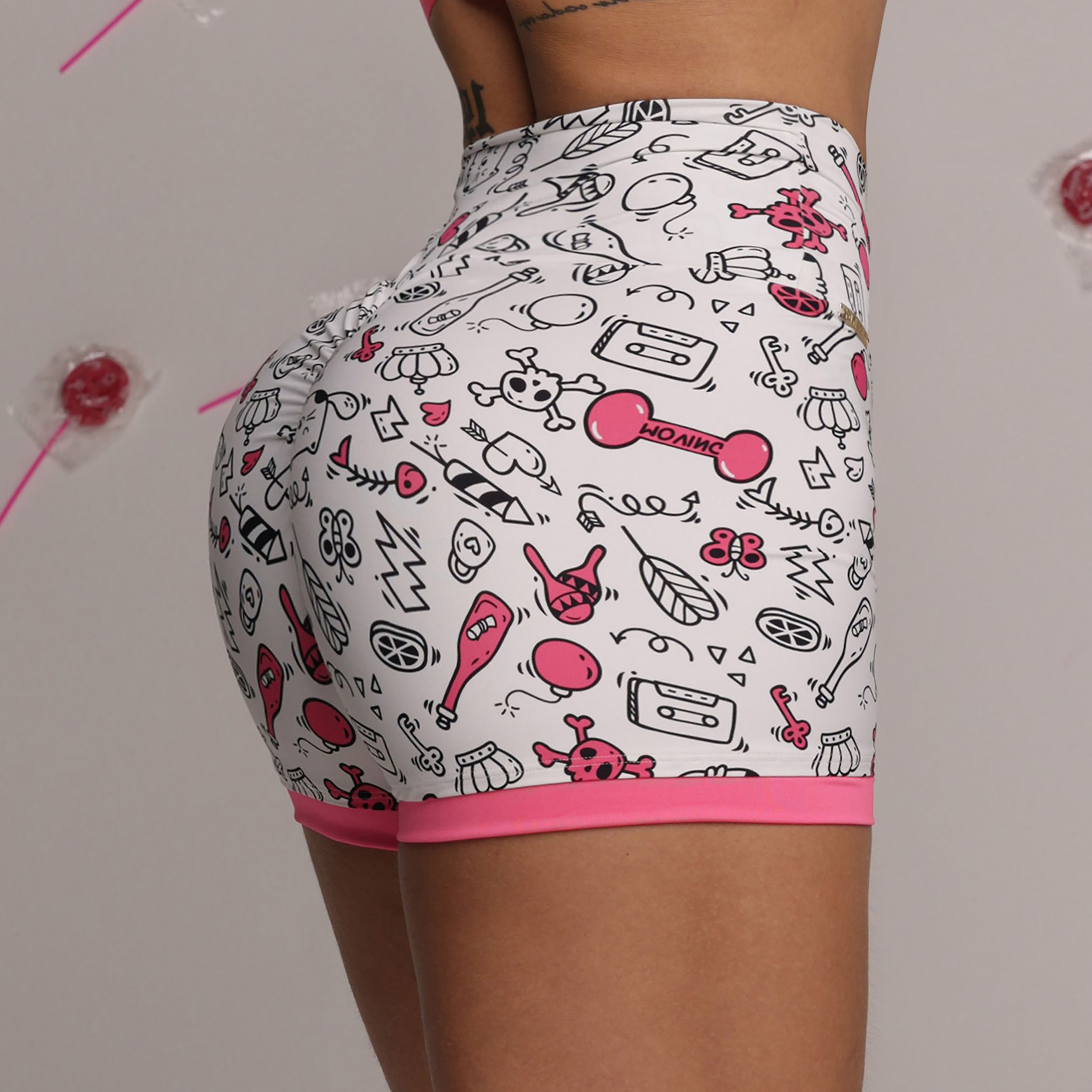 SHORT GYM EMPINA BUMBUM CARTOON EXCLUSIVO - Imagem 3