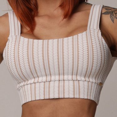 TOP FAIXA JACQUARD CROCHET CAPPUCCINO