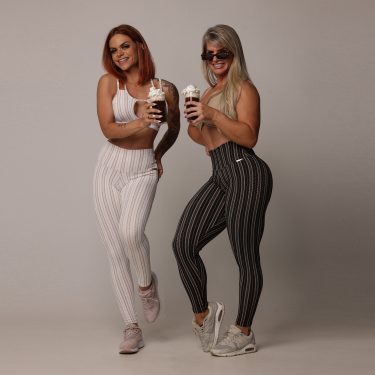 LEGGING COMUM JACQUARD CROCHET COFFEE