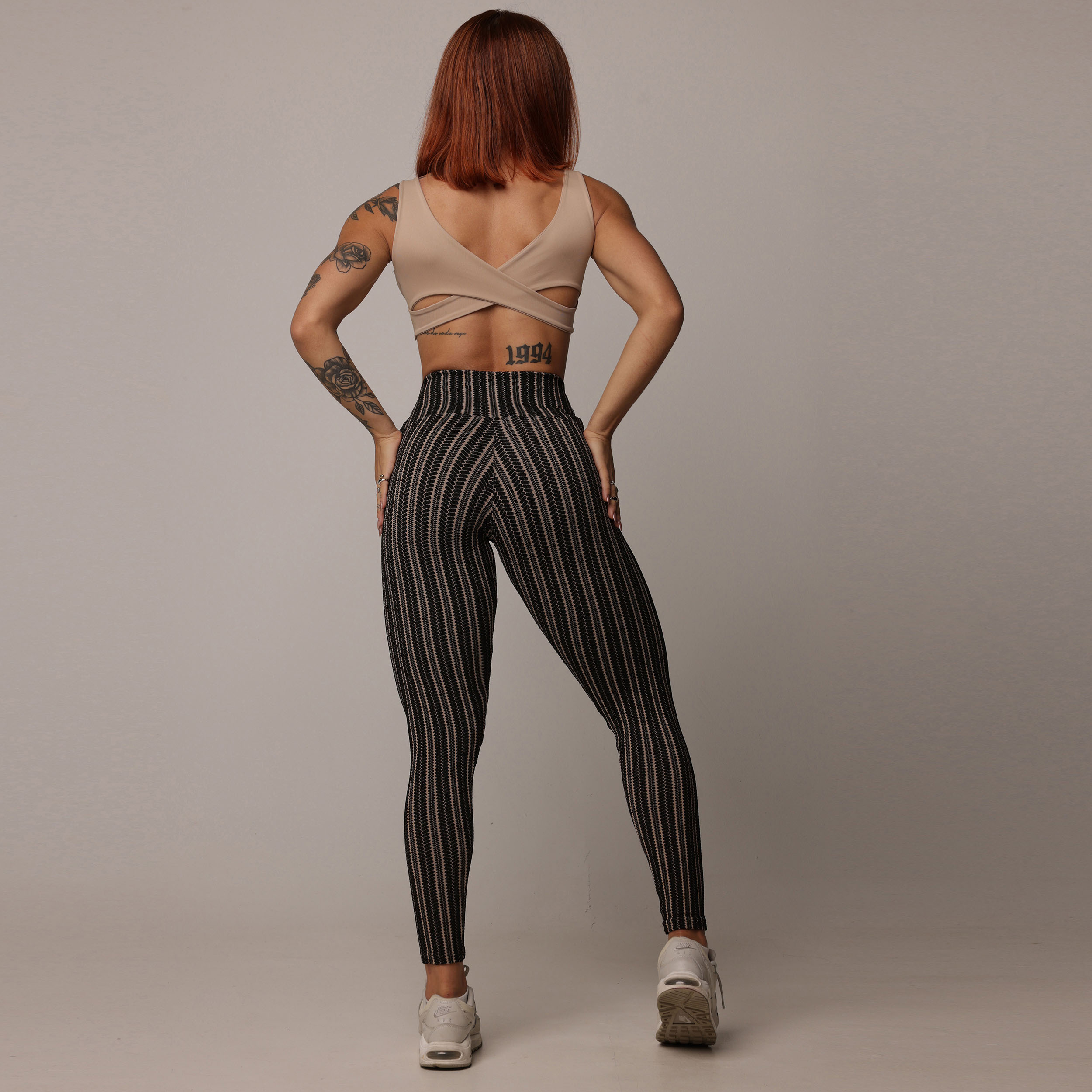 LEGGING COMUM JACQUARD CROCHET COFFEE - Imagem 8