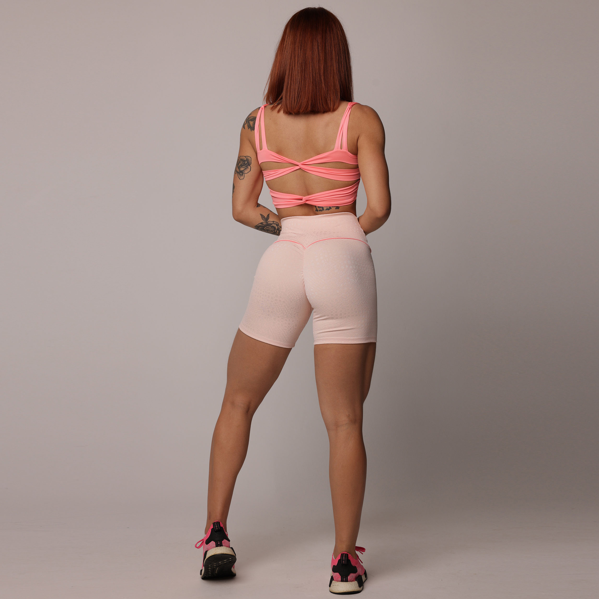 SHORT WALK EMPINA BUMBUM JACQUARD SNAKE BLUSH - Imagem 6