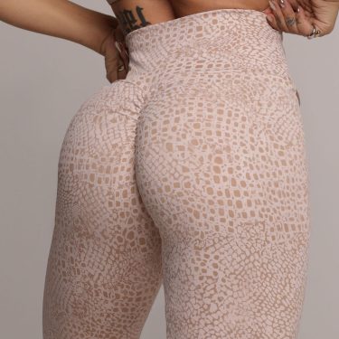 LEGGING EMPINA BUMBUM JACQUARD SNAKE NUDE